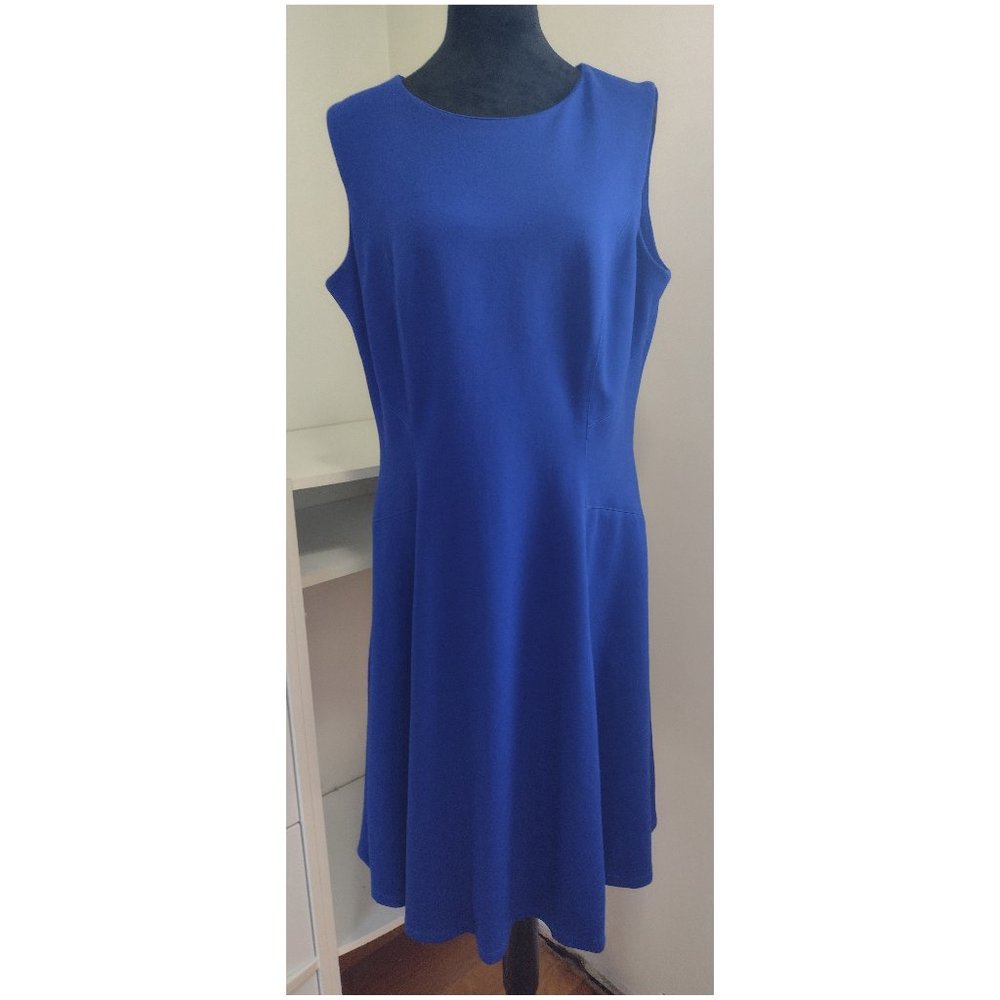 Nygard Royal Blue Fit and Flare Sleeveless Dress Size 14